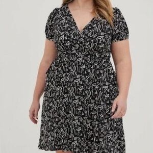 Torrid Black and White Midi Dress